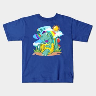 Rainbow Dinosaur Kids T-Shirt